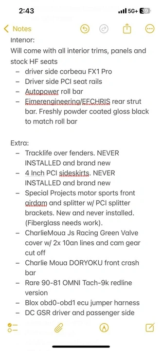 1990 Honda CR-X 2nd Gen - Image 16 of 20