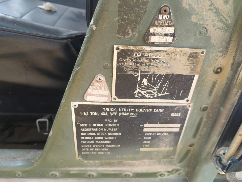 1990 Hummer HMMWV - Image 6 of 7