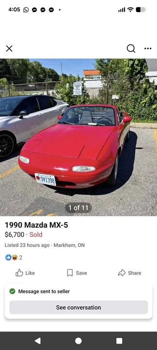 1990 Mazda NA MX-5 Miata - Image 2 of 16