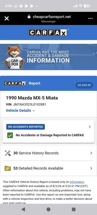 1990 Mazda NA MX-5 Miata - Image 3 of 16