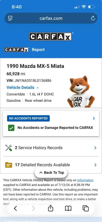 1990 Mazda NA MX-5 Miata - Image 18 of 19