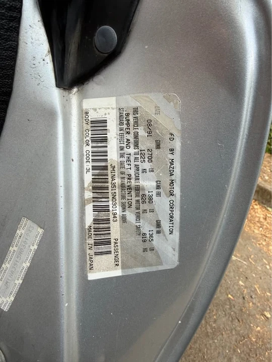 1990 Mazda NA MX-5 Miata - Image 17 of 17