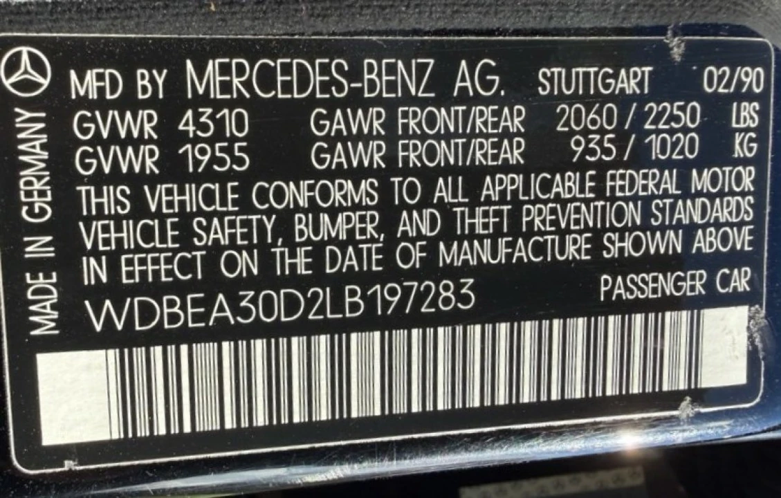 1990 Mercedes-Benz W124 E-Class - Image 9 of 31