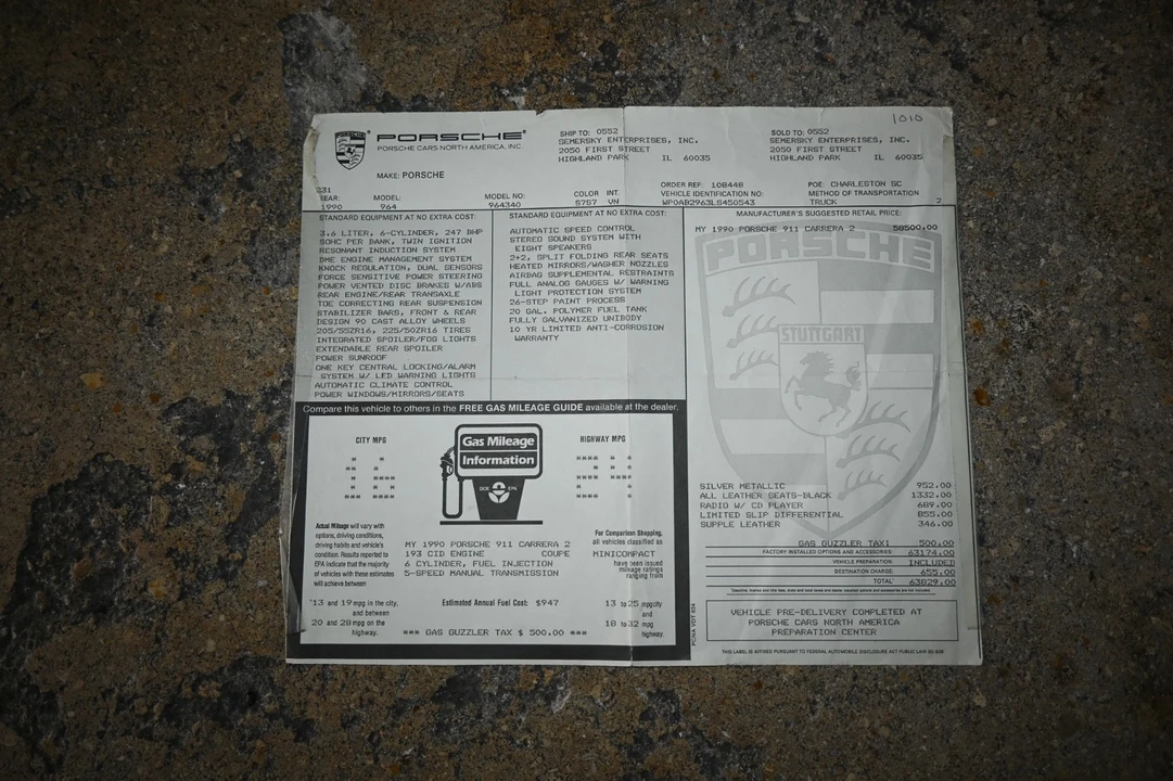 1990 Porsche 964 Carrera - Image 29 of 29