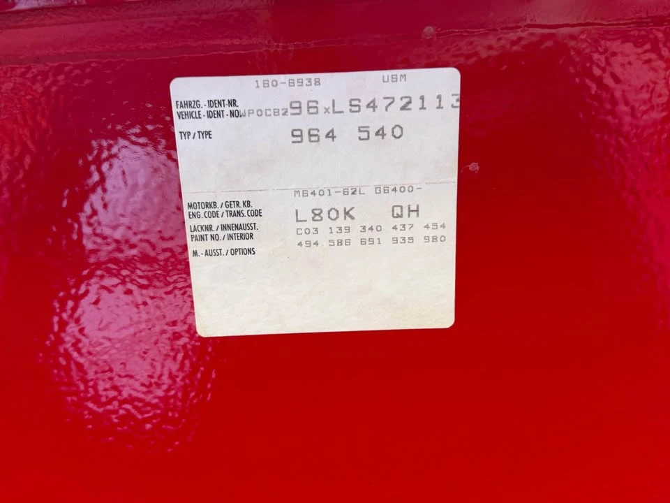 1990 Porsche 964 Carrera 4 - Image 13 of 14