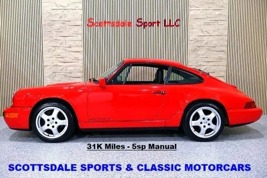1990 Porsche 964 CARRERA 4 GUARDS RED...32,151 Miles...5sp Manual listing