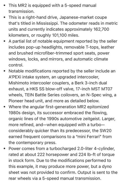1990 Toyota SW20 MR2 - Image 17 of 20