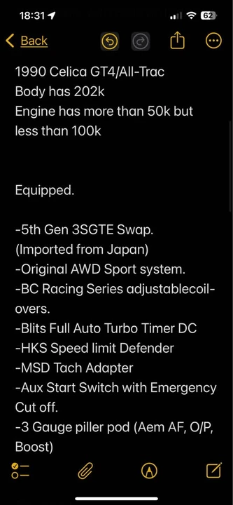 1990 Toyota Celica 4th Gen - Image 13 of 16