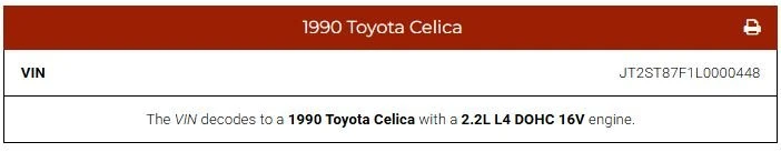 1990 Toyota Celica 5th Gen - Image 17 of 17