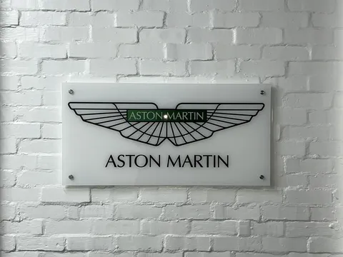 Aston Martin Dealership Reception Sign