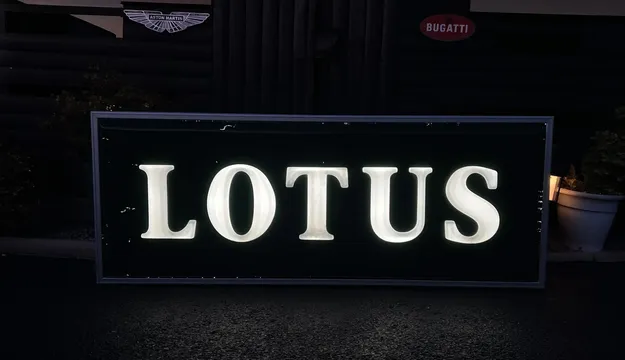 Lotus Illuminated Dealer Sign