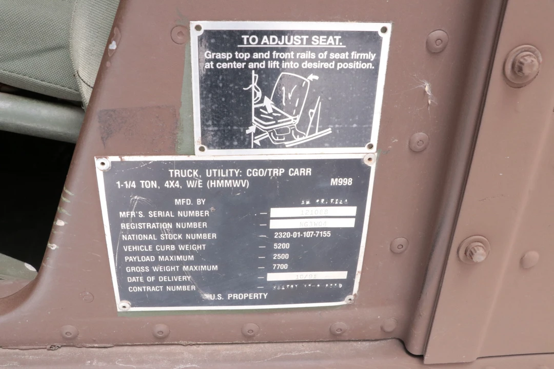 1991 Hummer HMMWV - Image 28 of 31