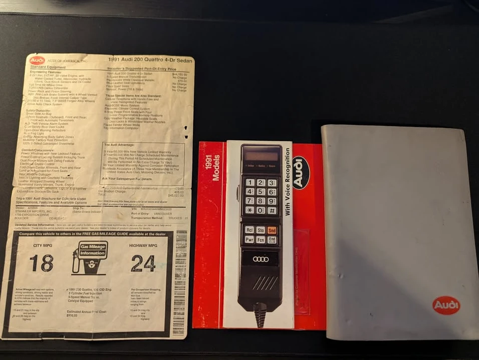 1991 Audi C3 100 & 200 & 5000 - Image 10 of 10