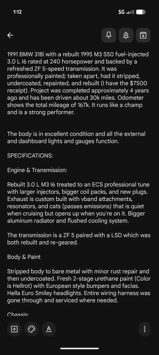 1991 BMW E30 3 Series - Image 11 of 12