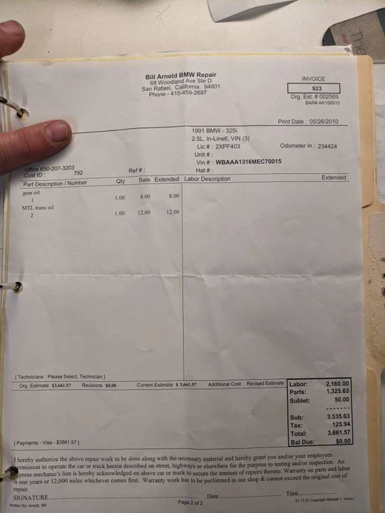 1991 BMW E30 3 Series - Image 19 of 21