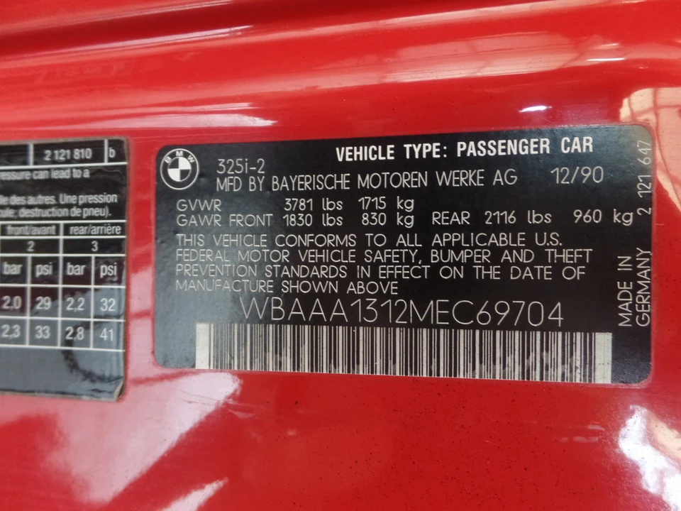 1991 BMW E30 3 Series - Image 30 of 31