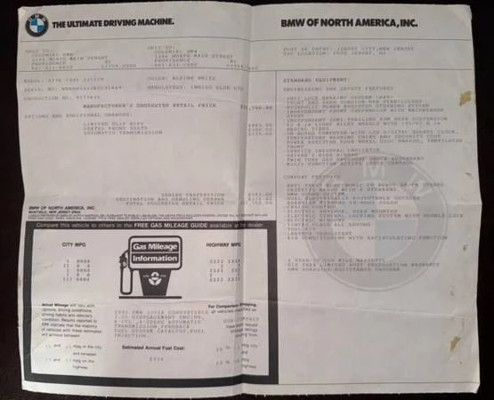1991 BMW E30 3 Series - Image 15 of 16