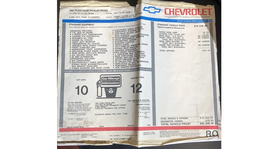1991 Chevrolet 454 SS - Image 13 of 13