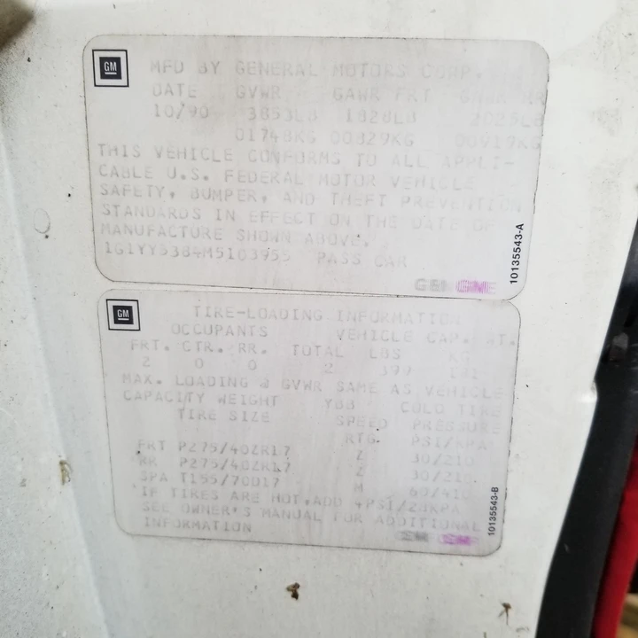 1991 Chevrolet Corvette C4 - Image 20 of 26