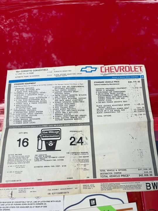 1991 Chevrolet Corvette C4 - Image 20 of 20