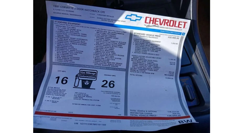 1991 Chevrolet Corvette C4 - Image 10 of 11