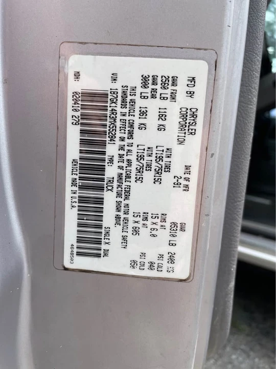 1991 Dodge Caravan - Image 17 of 20