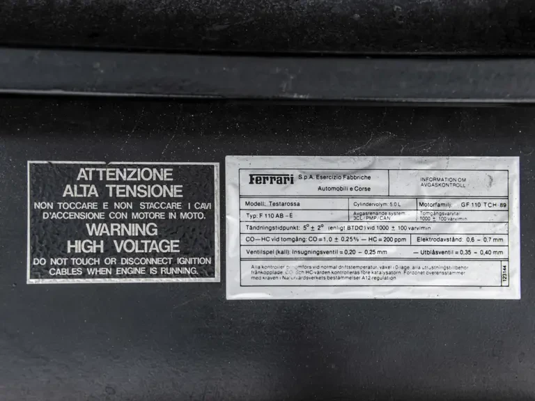 1991 Ferrari Testarossa - Image 30 of 31
