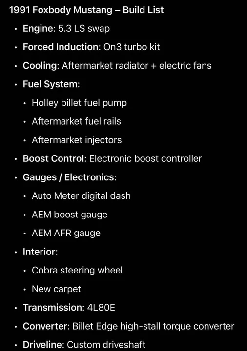 1991 Ford Mustang 3rd Gen - Image 7 of 7