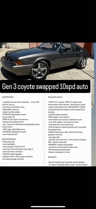 1991 Ford Mustang 3rd Gen - Image 4 of 5