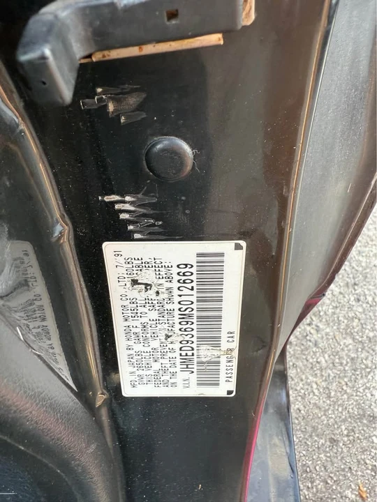 1991 Honda CR-X 2nd Gen - Image 6 of 11