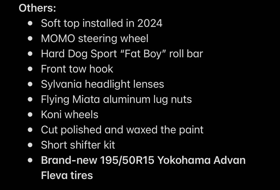 1991 Mazda NA MX-5 Miata - Image 20 of 20