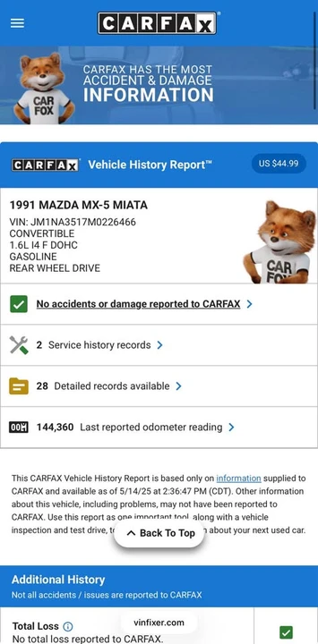 1991 Mazda NA MX-5 Miata - Image 8 of 9