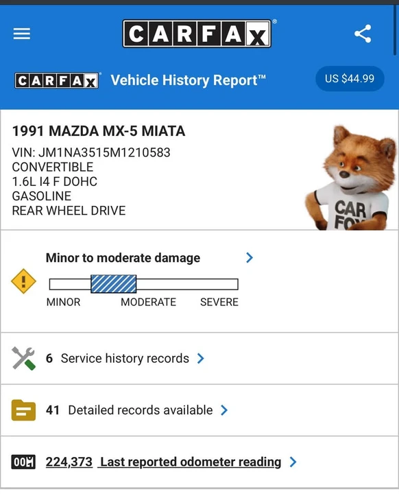 1991 Mazda NA MX-5 Miata - Image 17 of 17