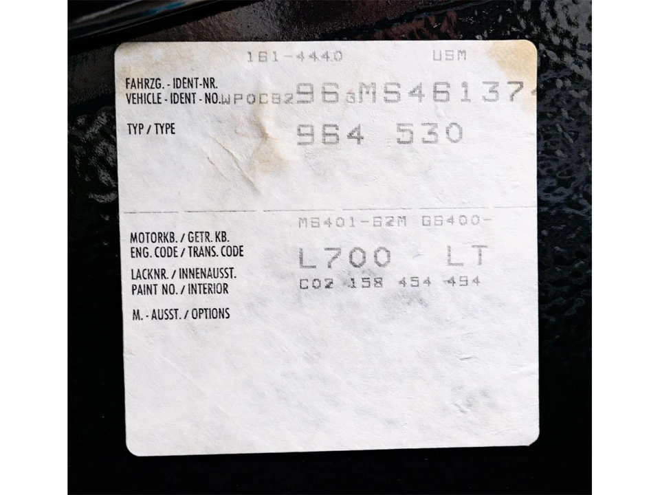 1991 Porsche 964 Carrera 4 - Image 31 of 31
