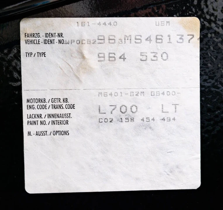 1991 Porsche 964 Carrera 4 - Image 31 of 31