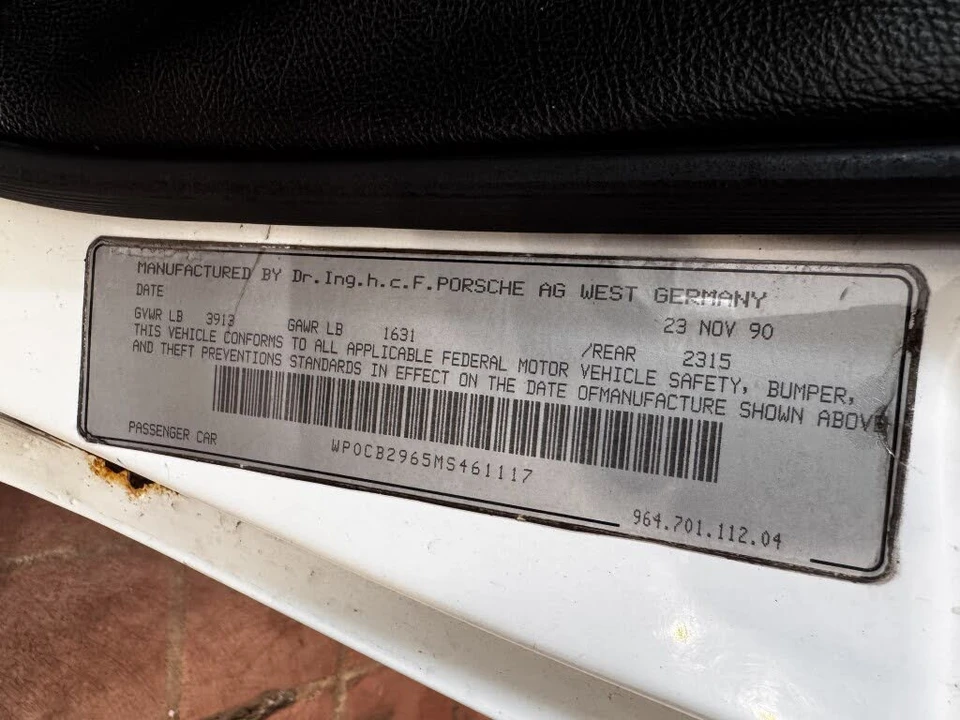 1991 Porsche 964 Carrera 4 - Image 31 of 31