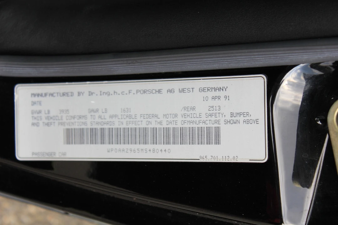 1991 Porsche 964 Carrera - Image 21 of 30