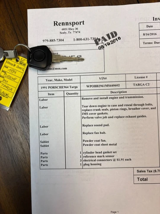 1991 Porsche 964 Carrera - Image 19 of 20