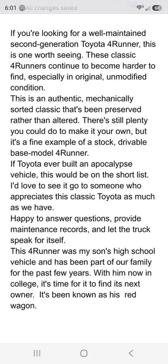 1991 Toyota 4Runner 2nd Gen - Image 12 of 13