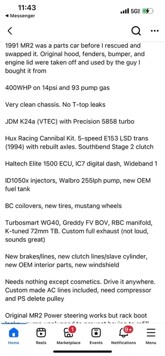 1991 Toyota SW20 MR2 - Image 11 of 11