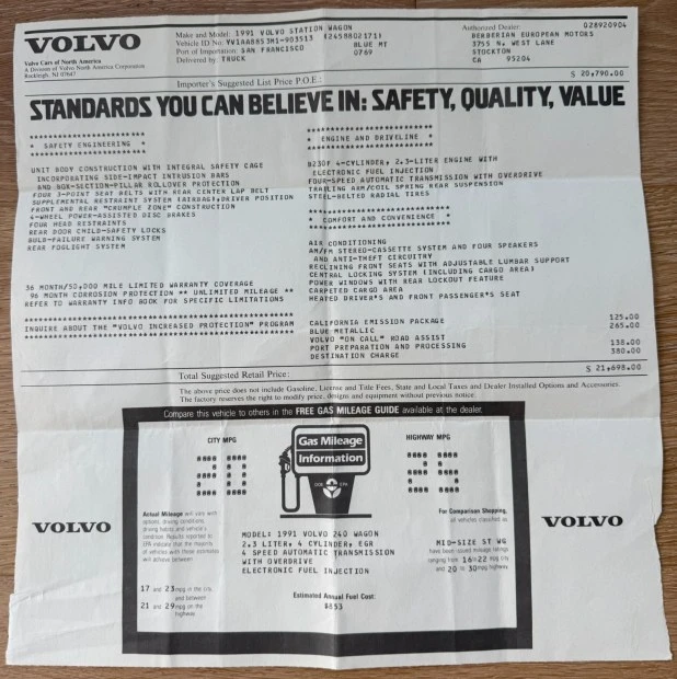 1991 Volvo 245 - Image 8 of 8