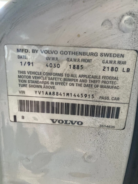 1991 Volvo 200 Series - Image 19 of 19
