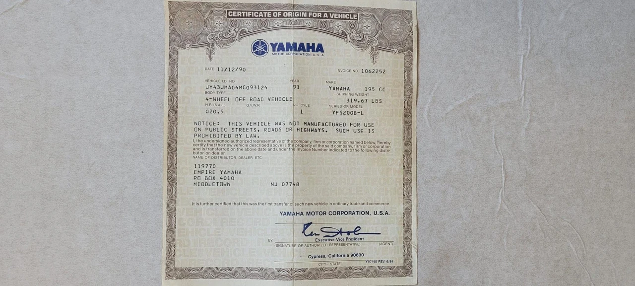 1991 Yamaha ATV - Image 29 of 31