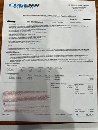 1991 BMW E30 3 Series - Image 2 of 20