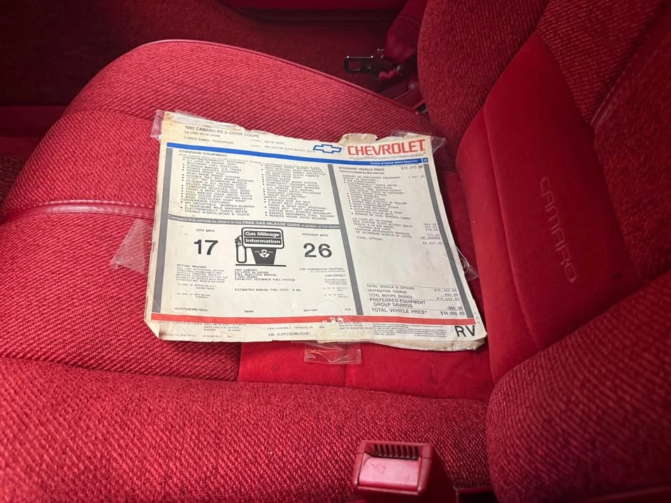 1992 Chevrolet Camaro 3rd Gen - Image 4 of 5