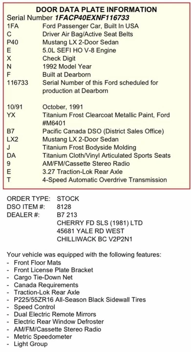 1992 Ford Mustang 3rd Gen - Image 13 of 14