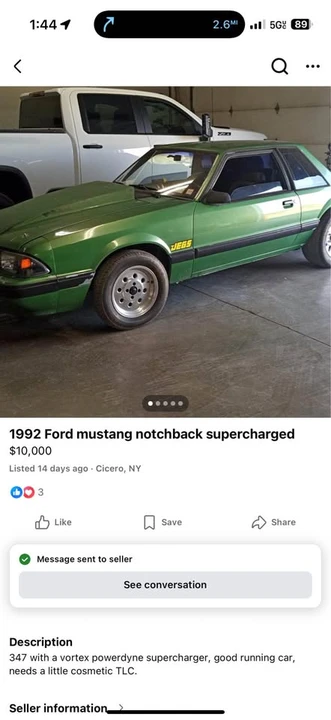 1992 Ford Mustang 3rd Gen - Image 2 of 9