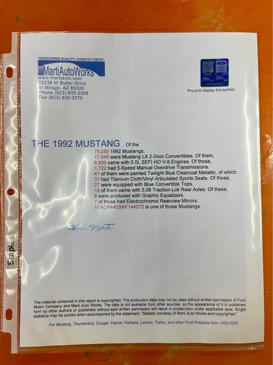 1992 Ford Mustang 3rd Gen - Image 11 of 15