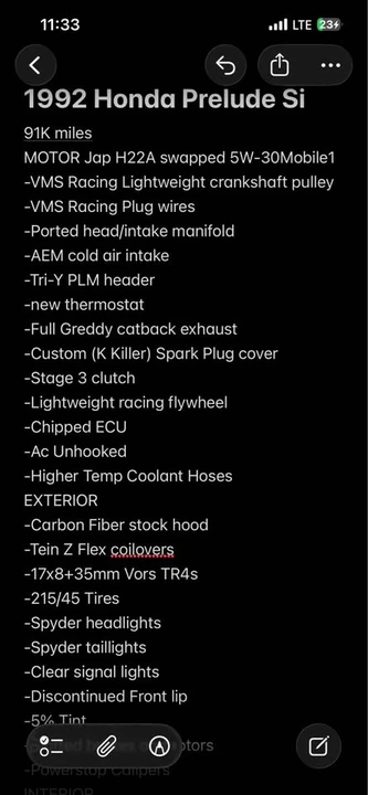 1992 Honda Prelude 4th Gen - Image 12 of 13