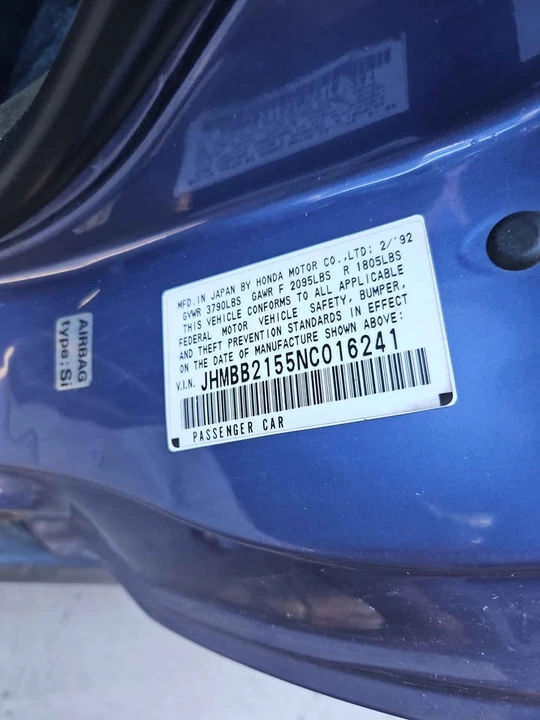 1992 Honda Prelude 4th Gen - Image 4 of 7